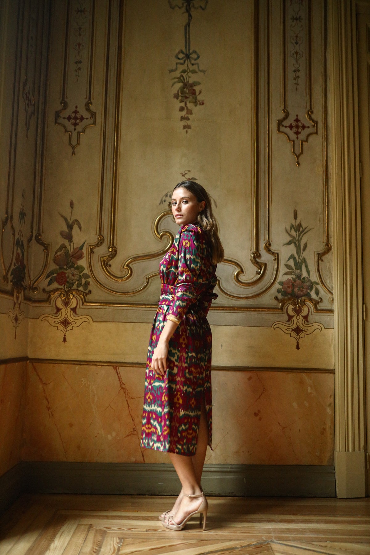 Vestido Laurett Malmo Fucsia y Verde