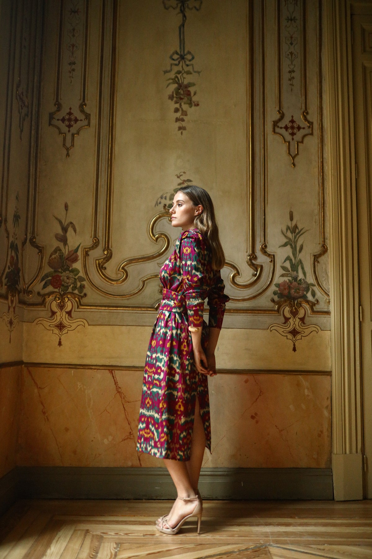 Vestido Laurett Malmo Fucsia y Verde
