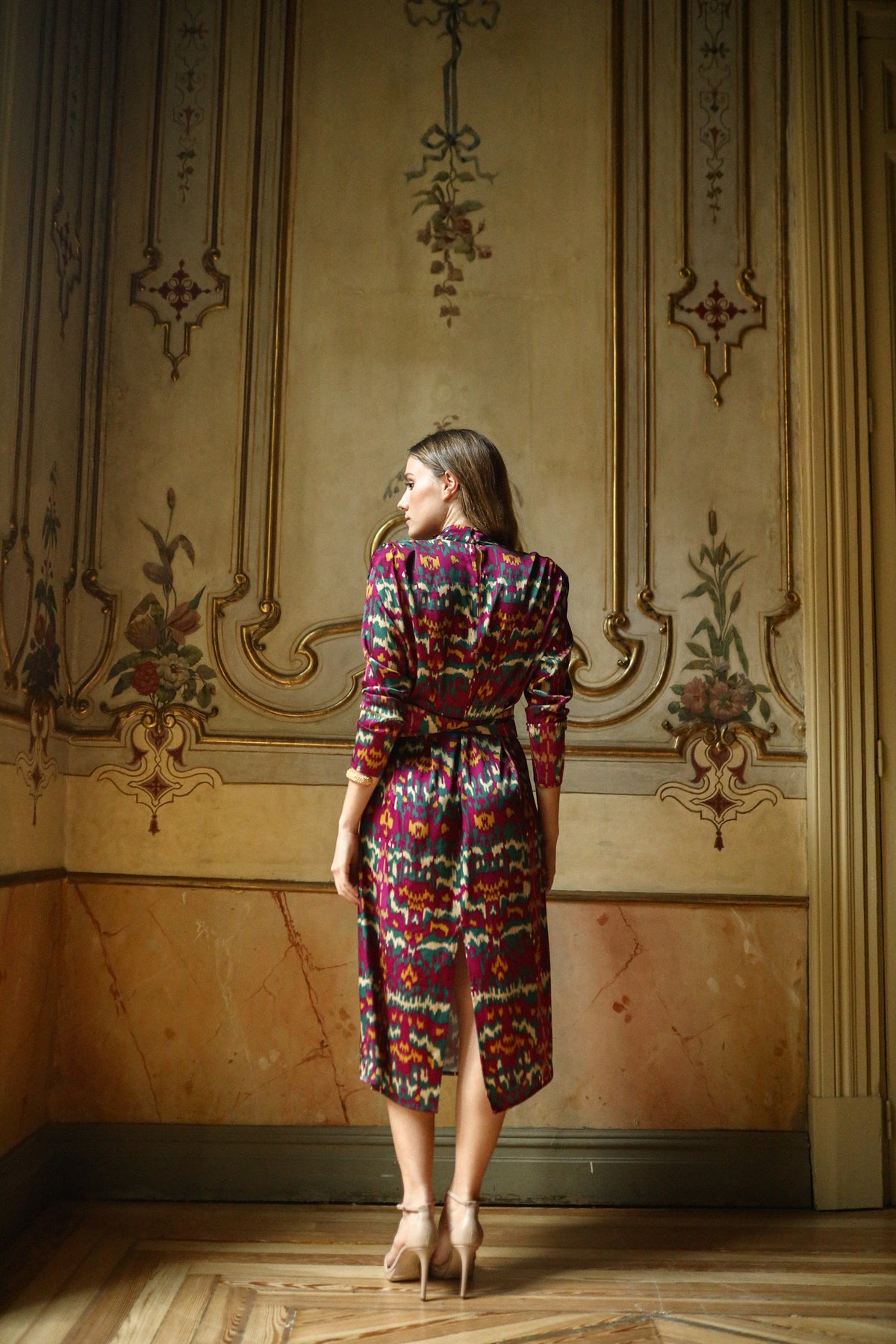 Vestido Laurett Malmo Fucsia y Verde