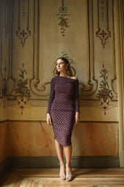 Vestido Malena Brillo Rombos
