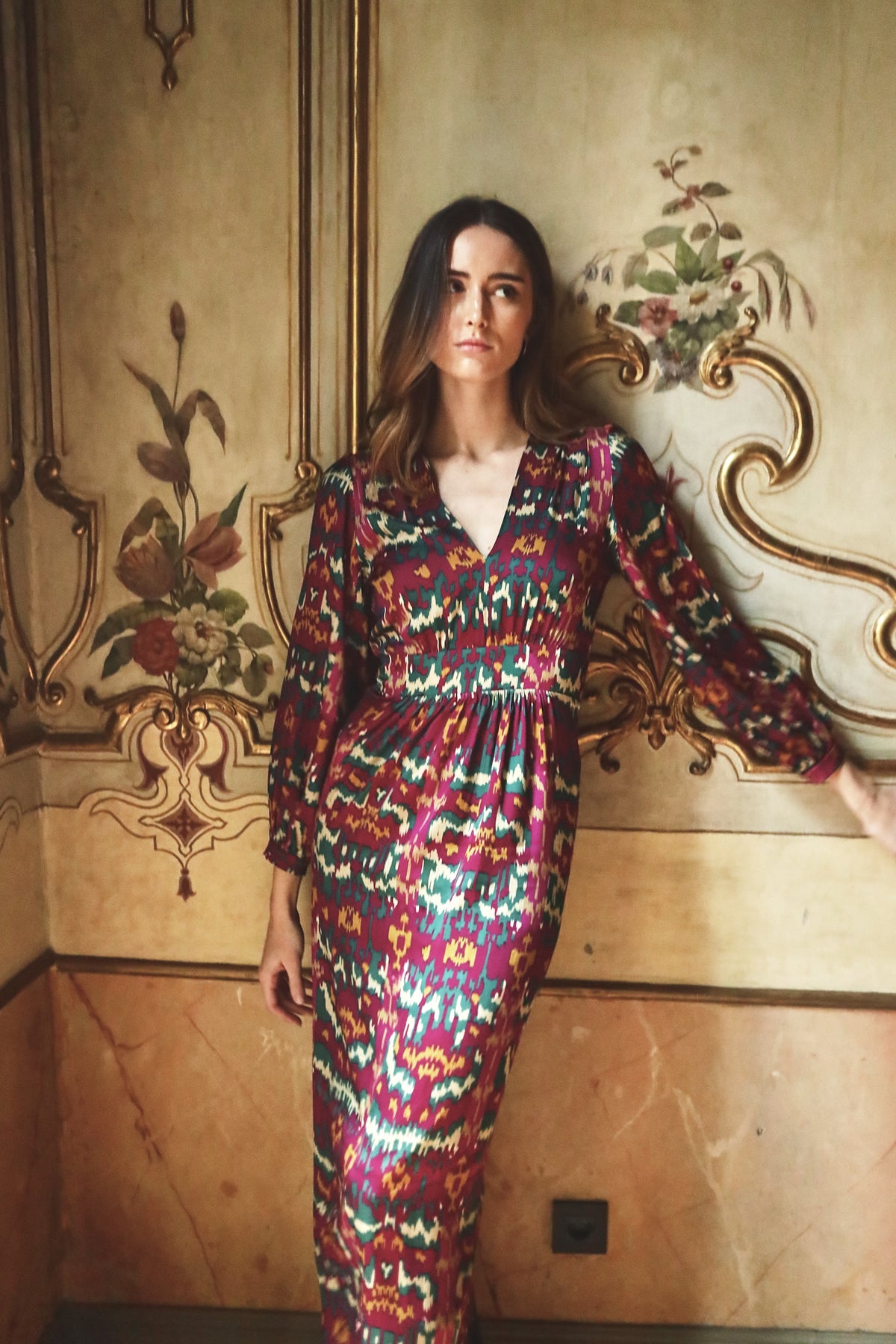 Mila Malmo Fuchsia and Green Dress