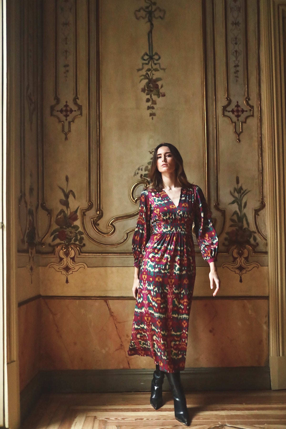 Vestido Mila Malmo Fucsia y verde