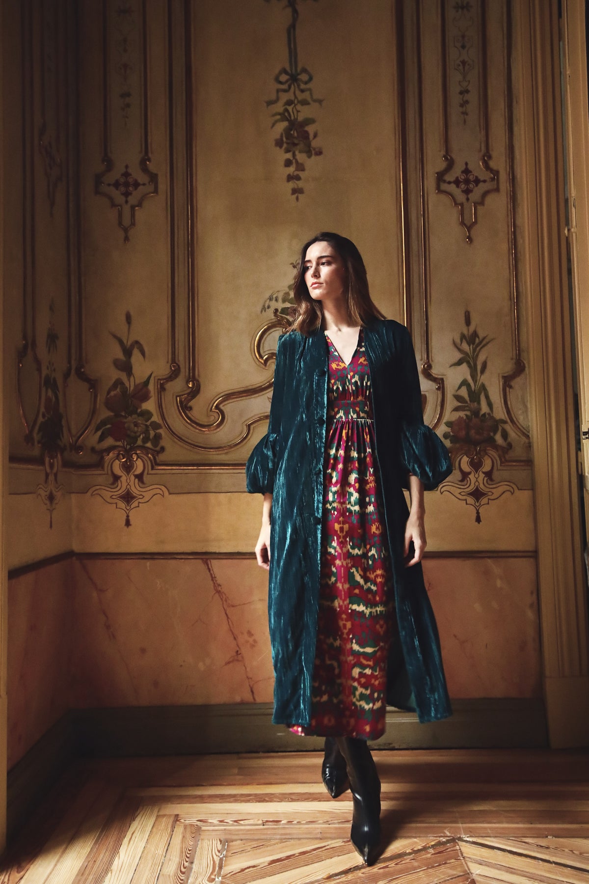 Mila Malmo Fuchsia and Green Dress