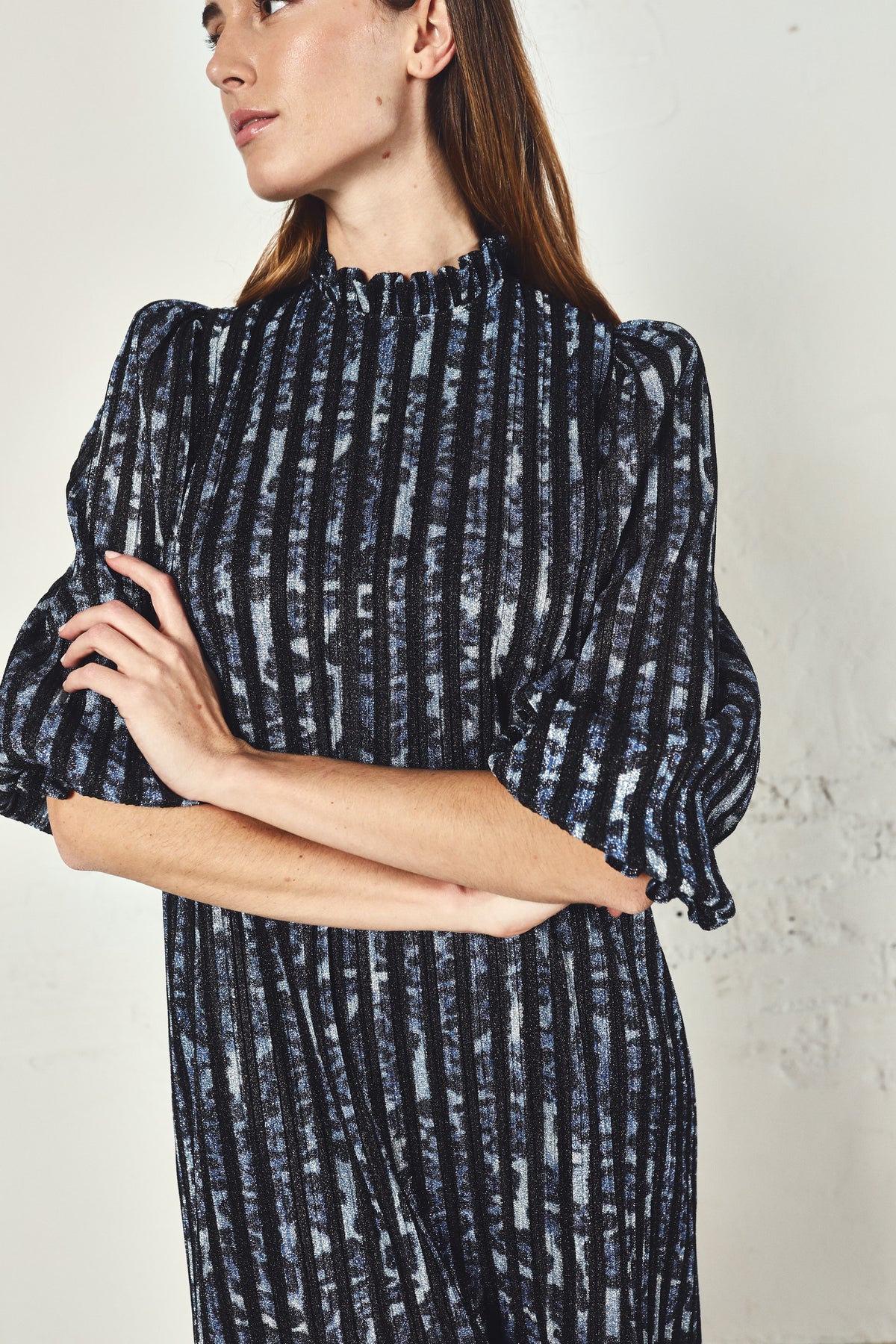 Vestido Pepa Brillo Azul
