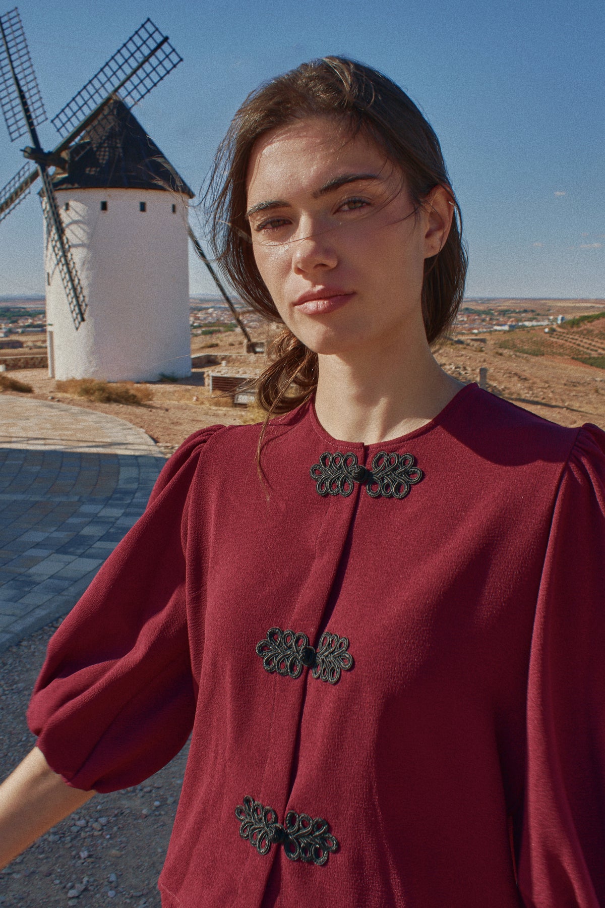 Top Anna Crepe Burdeos