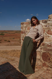 Top Emma Tafetán Beige