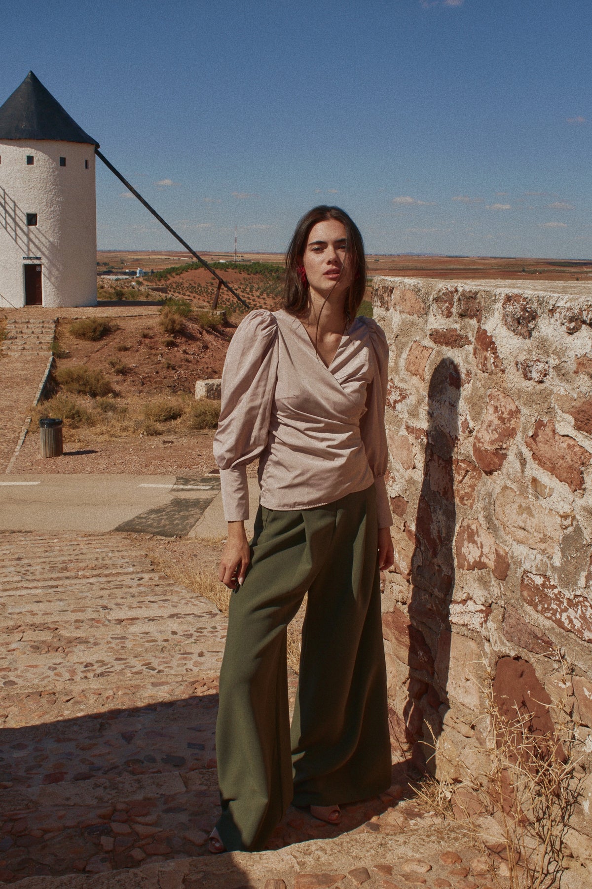 Top Emma Tafetán Beige