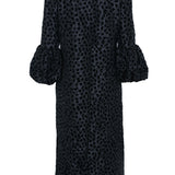 Isadora Print Coat Black