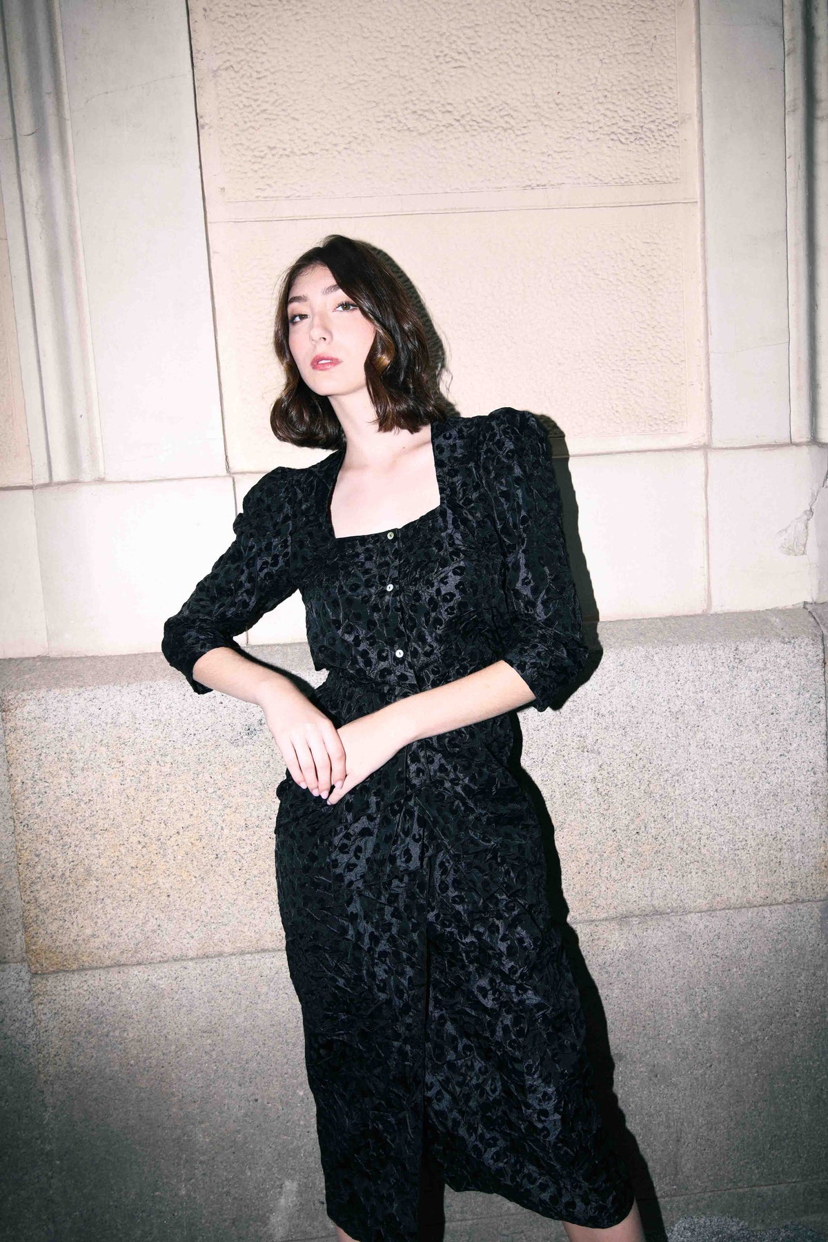 Top Sassu Print Negro