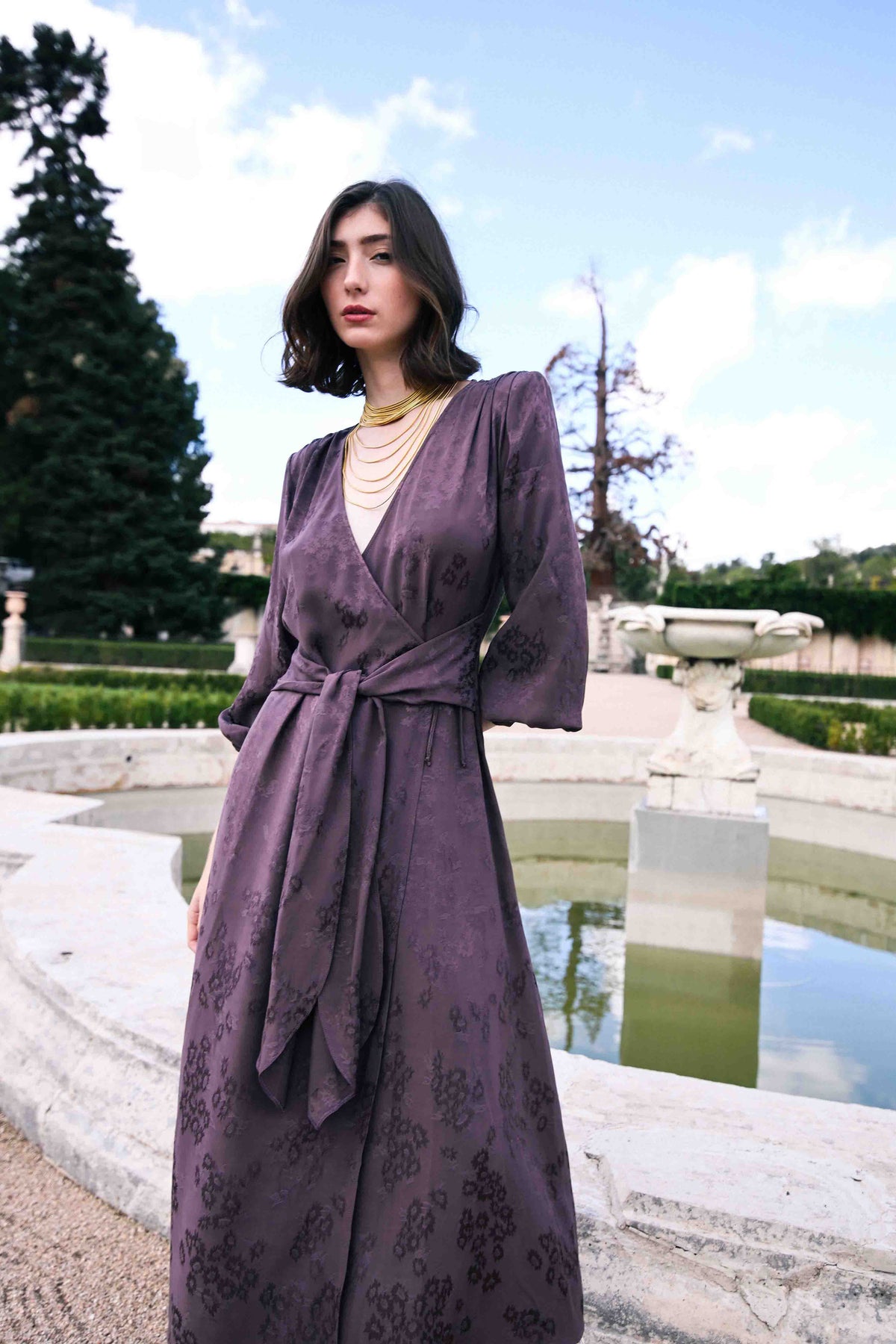 Vestido Huga Berenjena