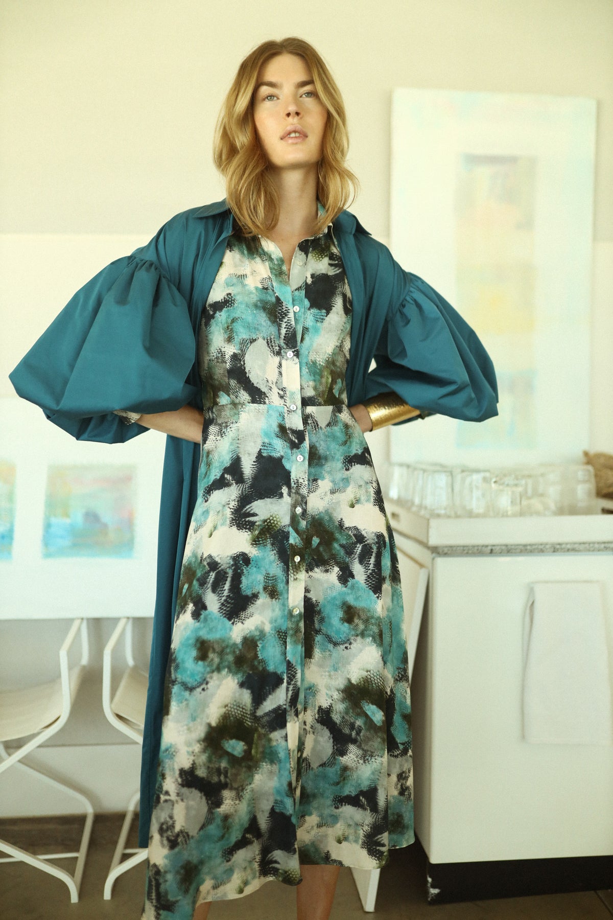 Valentina Petrol Blue Jacket