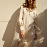 Nerina Raw Linen Dress