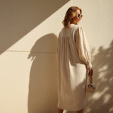 Nerina Raw Linen Dress