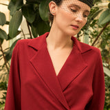 Chaqueta Aziza Crepe granate