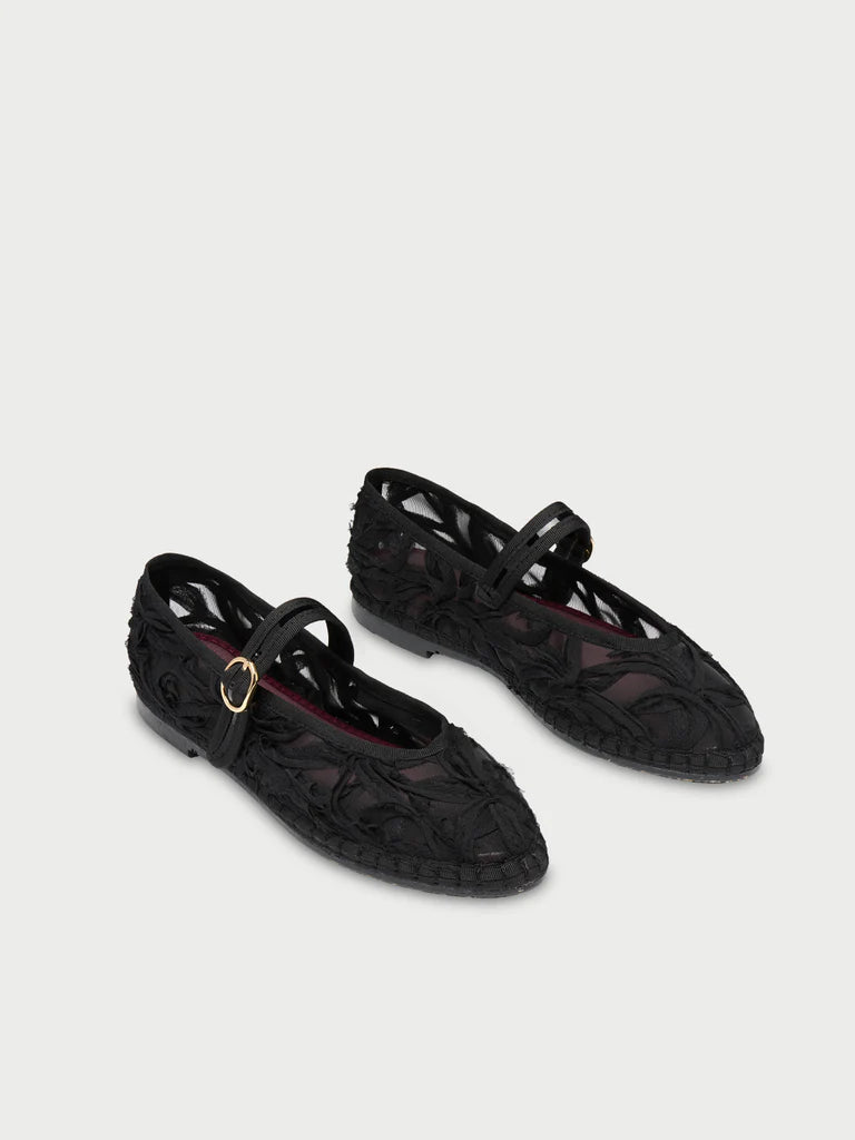 Pierre Lace Black Flabelus