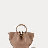 SAONARA. MINI CAPAZO MOKA PIEL