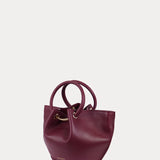 SAONARA. Mini Capazo Berry Piel