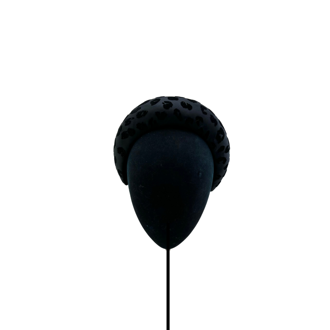 TOCADO INVITADA Testa Print Negro Couture