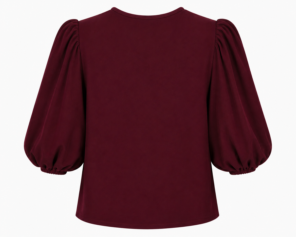 Top Anna Crepe Burdeos