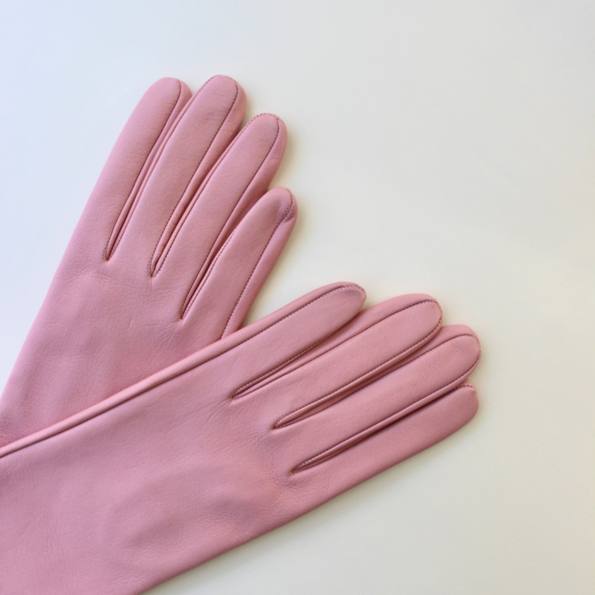 Women's Leather Gloves Marlene Pink Mid-Calf – Mimoki