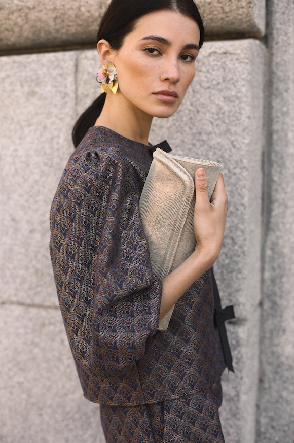Top Anna Jacquard Amatista