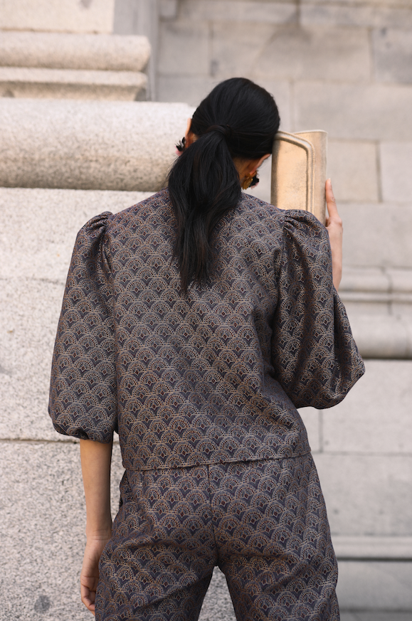 Top Anna Jacquard Amatista