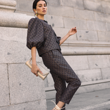 Pantalón Mel Jacquard Amatista