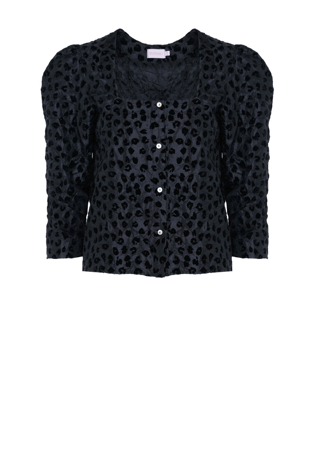 Black Sassu Print Top