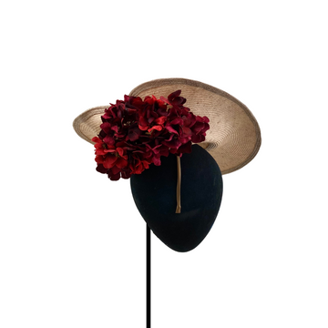 Tocado Flor - Judy | Nude con flores rojas – Mimoki