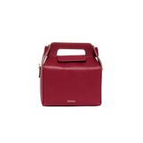 SAONARA Kukito berry/taupe leather bag