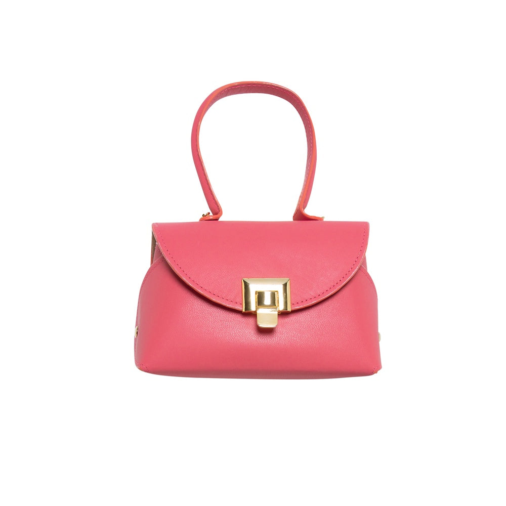 Fuchsia Pink Origami Clutch Handbag
