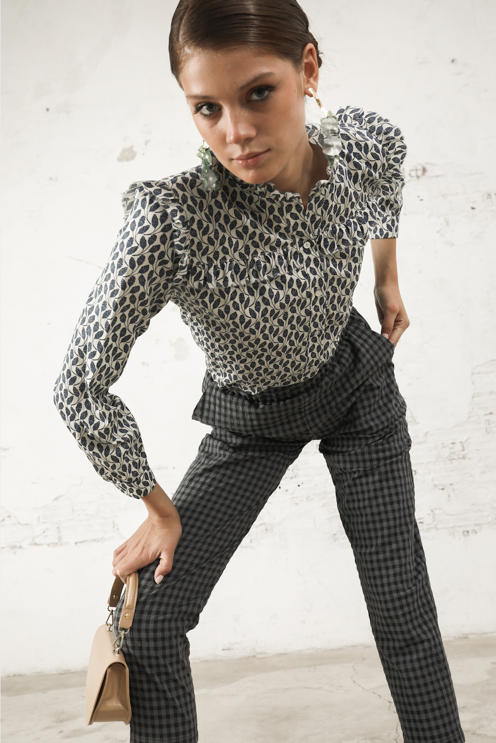 Camisa Neva Blanco y Azul