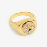 Blue Mercedes Star Ring