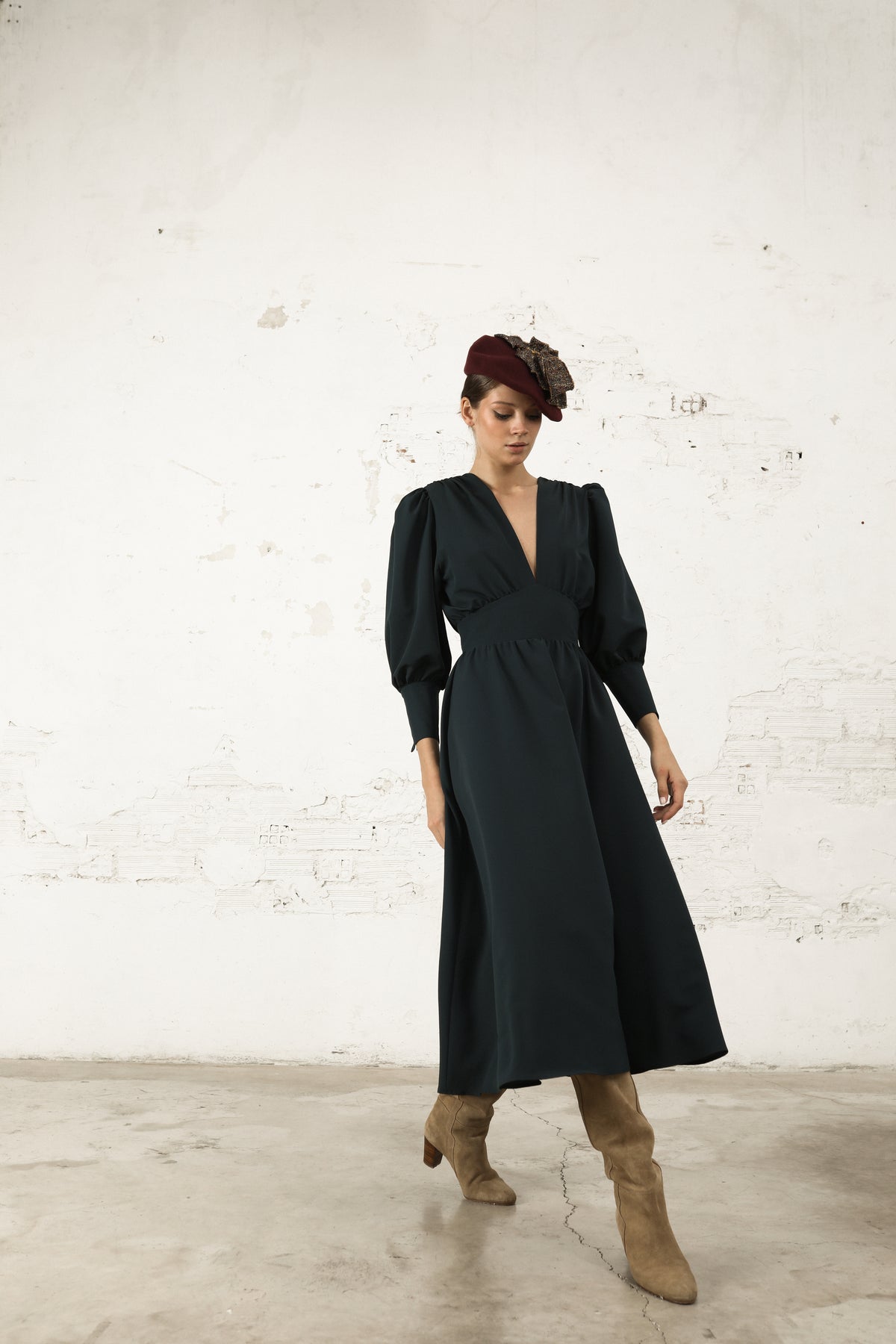 Mencía Petrol Blue Dress