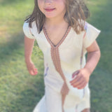 Kaftan Maroki Blue and Pink Mini