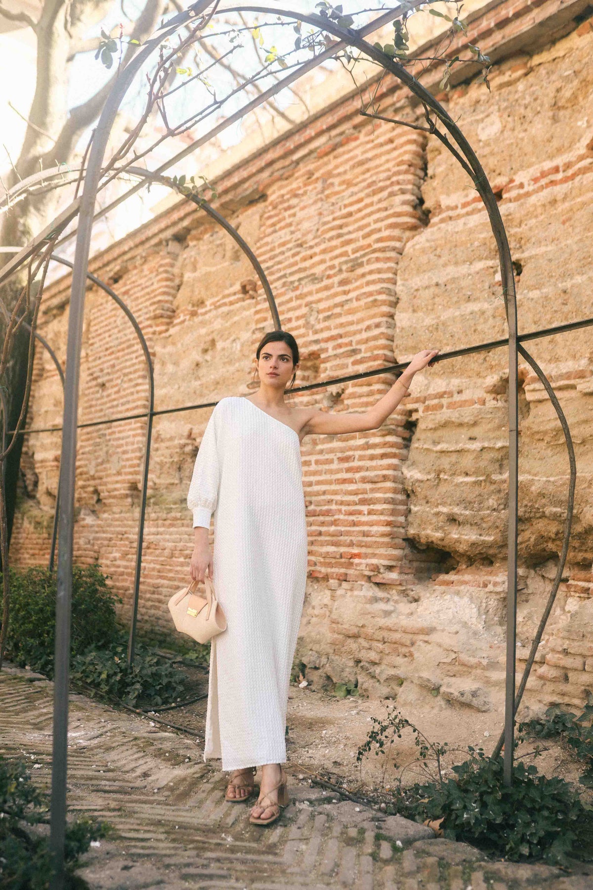 Begonia Vichy white dress