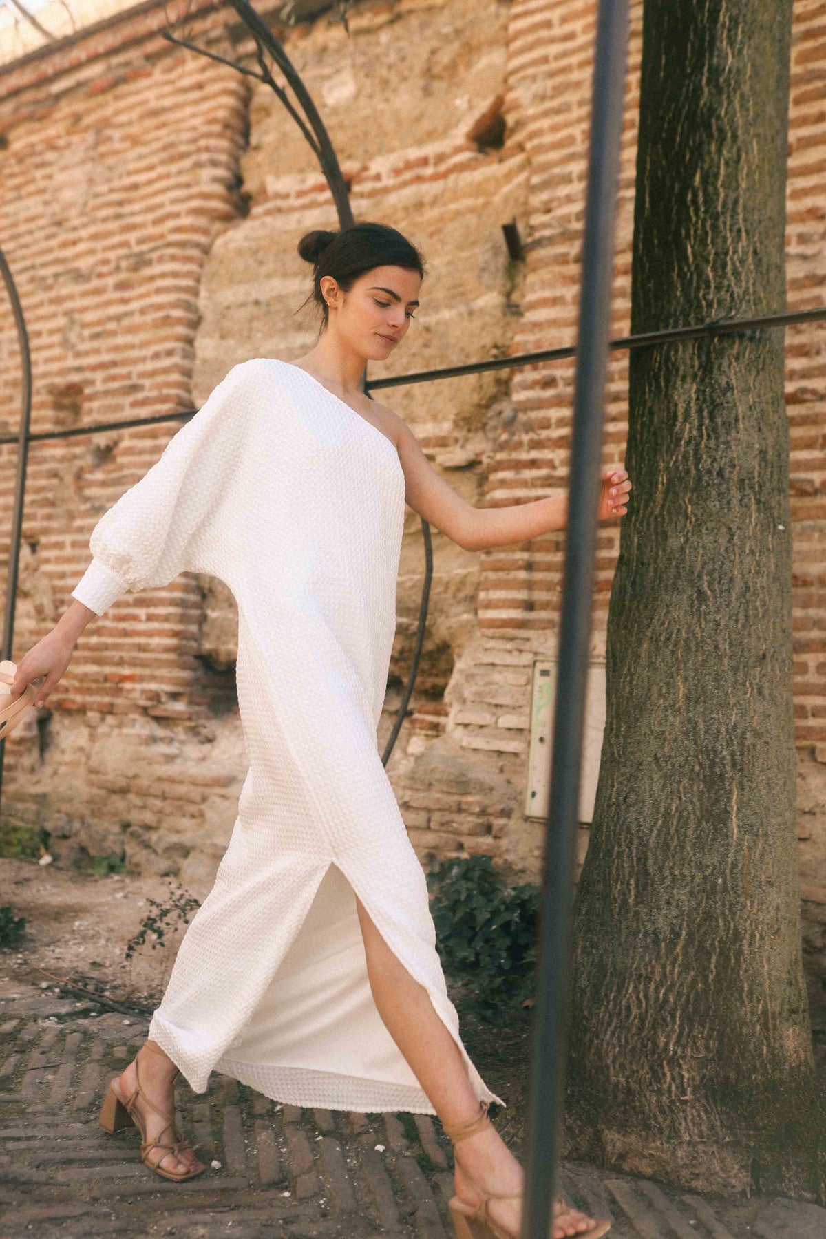 Begonia Vichy white dress