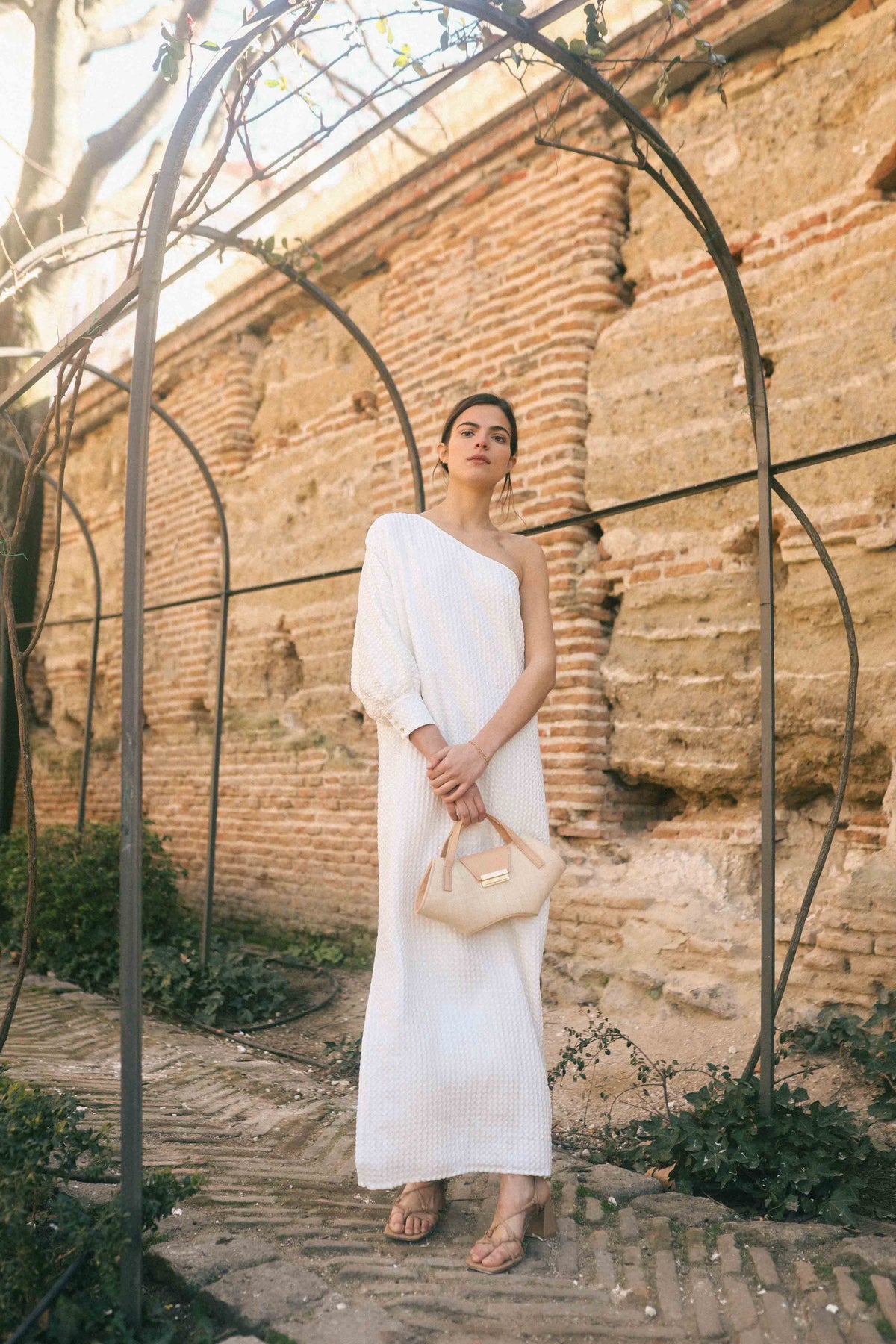 Begonia Vichy white dress