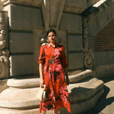 Vestido Flavia Tropical Teja