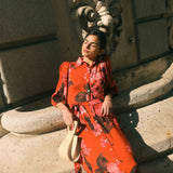 Vestido Flavia Tropical Teja